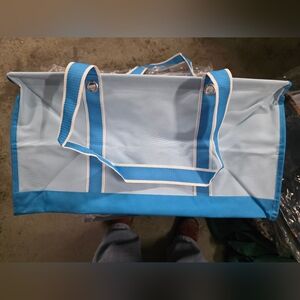 Thirty-One large utility Tote in Neon Blue color block